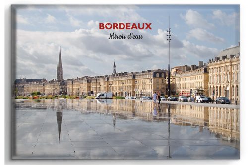 Magnet représentant de miroir d´eau à Bordeaux