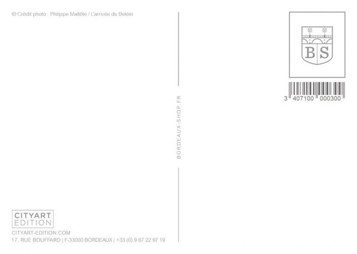 Carte postale - L'arrivée du Belem à Bordeaux – Image 2