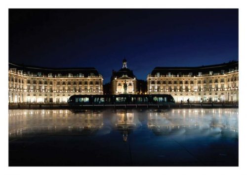 Carte postale Bordeaux La Place de la Bourse de nuit