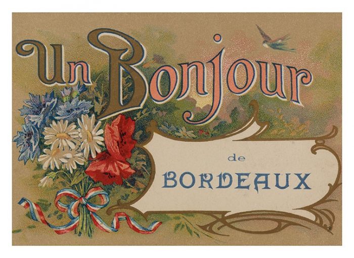 Ancienne carte postale Bonjour de Bordeaux
