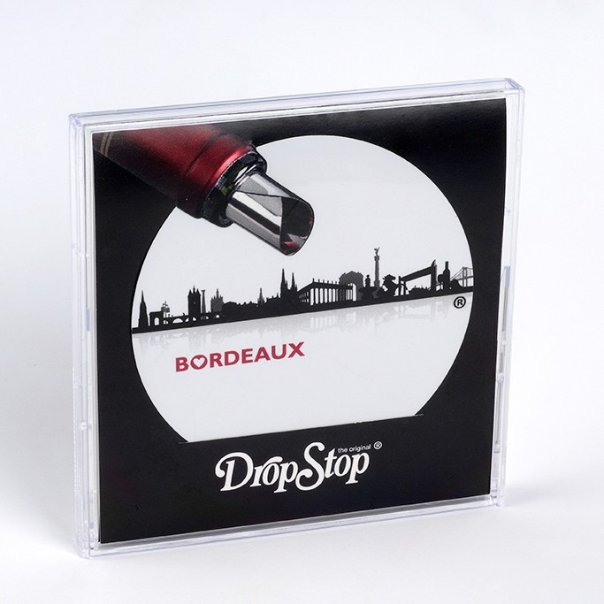 Drop stop BORDEAUX Skyline© rouge, noir ou blanc en boitier CD