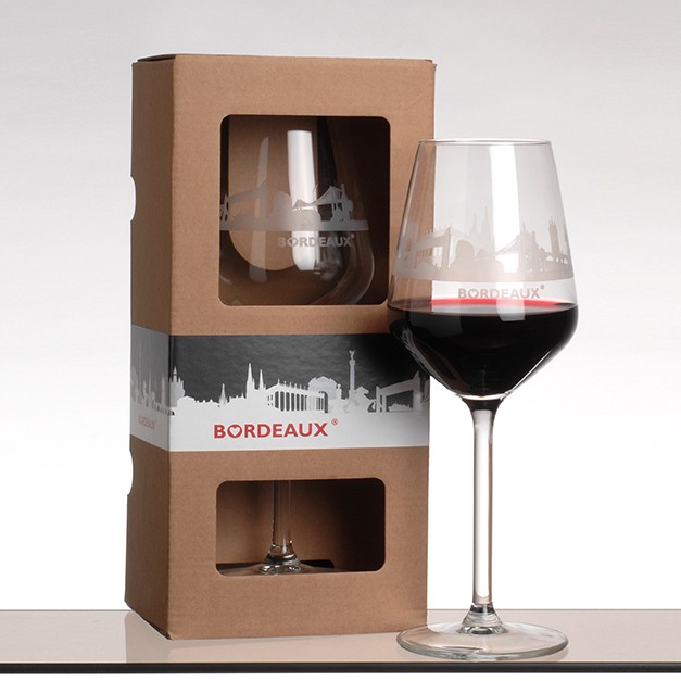 Coffret verre à vin - BORDEAUX Skyline ®