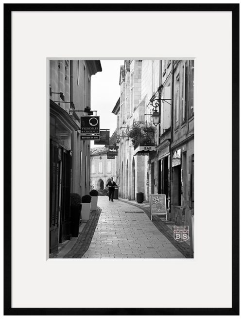 photo noir et blanc saint-emilion encadrée