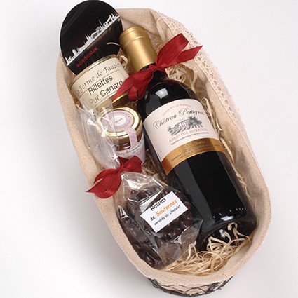 Coffret Gourmand avec vin blanc