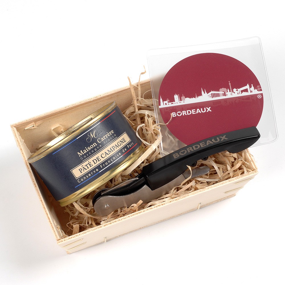 Petit coffret cadeau Sel de Château et Bouchon de Bordeaux - CITYART  EDITION