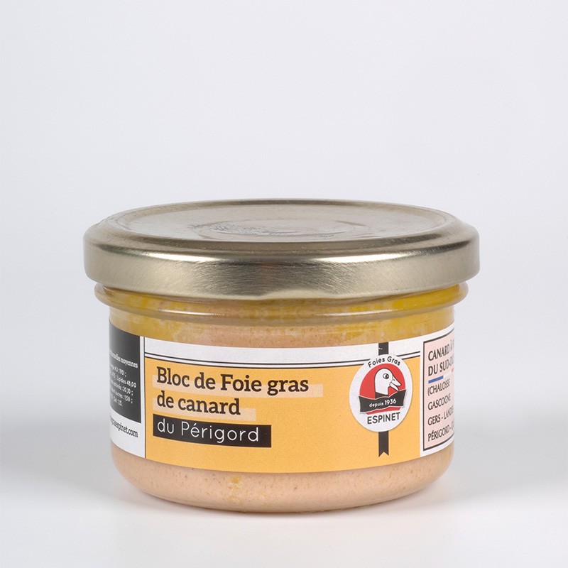 Bloc de foie gras de canard en verrine de 90g