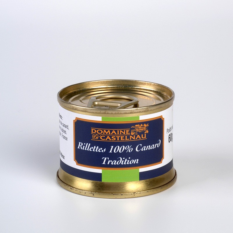 Rillettes pur canard 100% - Domaine de Castenau, 60g - Bordeaux Shop