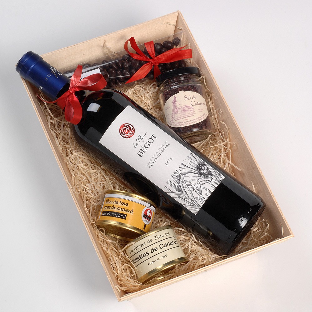 Petit coffret cadeau Sel de Château et Bouchon de Bordeaux - CITYART  EDITION
