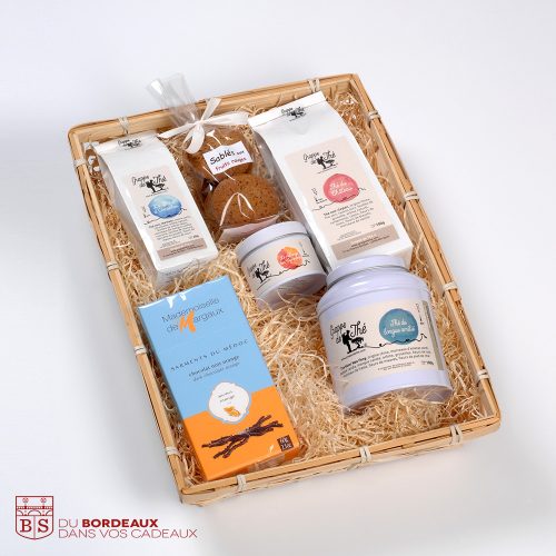 Coffret gourmand, Foie Gras 90g, 1/2 Sauternes et Gourmandises