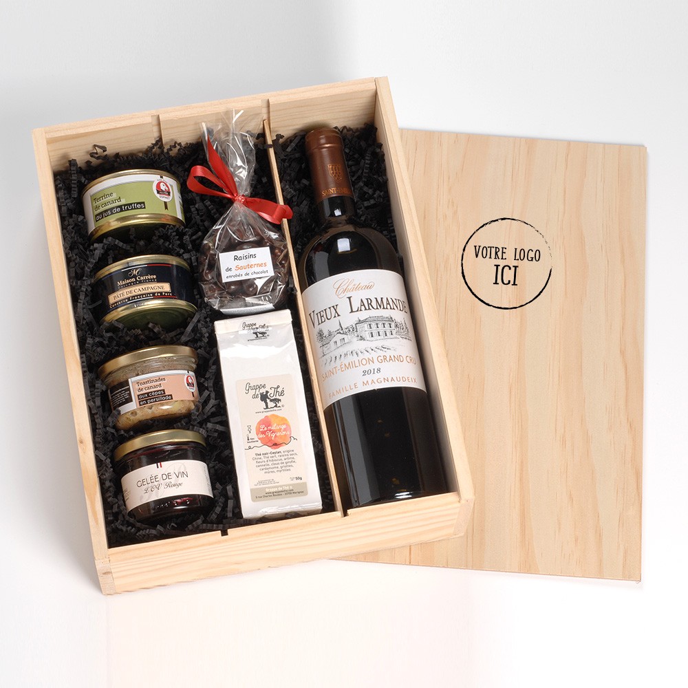 Coffret vin grand cru - Coffret cadeau personnalisé